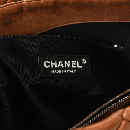 Chanel Lambskin Quilted Medium New Bubble North South Tote Brown 6 of 10