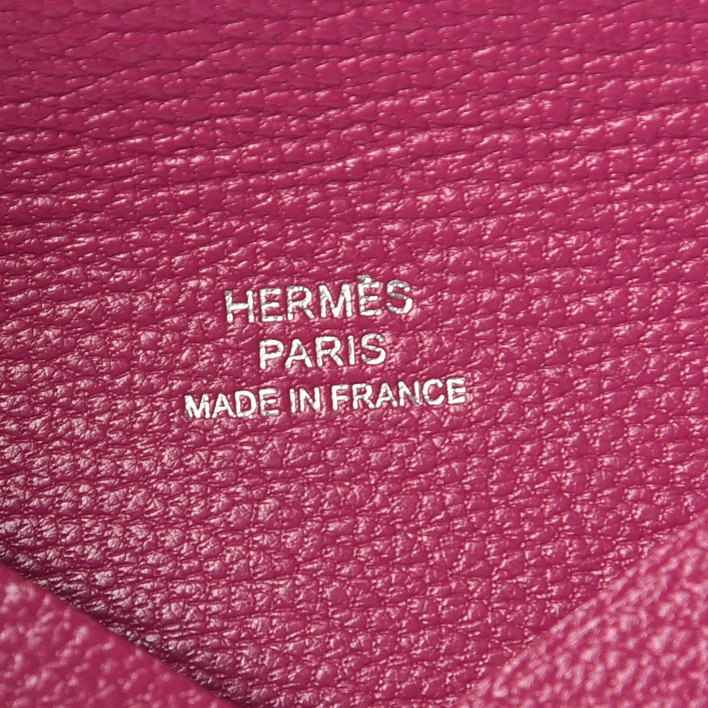 Chevre Mysore Calvi Card Case Rose Pourpre