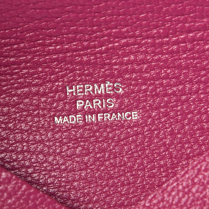 Hermes Chevre Mysore Calvi Card Case Rose Pourpre 6 of 9