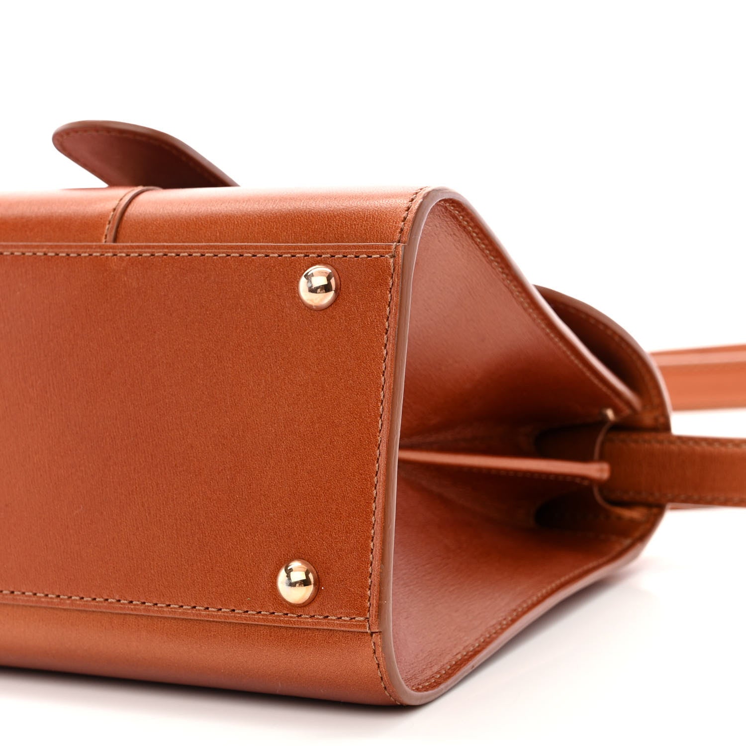 Delvaux Metallic Calfskin Mini Brillant Satchel Camel 11 of 14