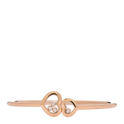 Chopard 18K Rose Gold Diamond Happy Sport Bangle Bracelet 1 of 4