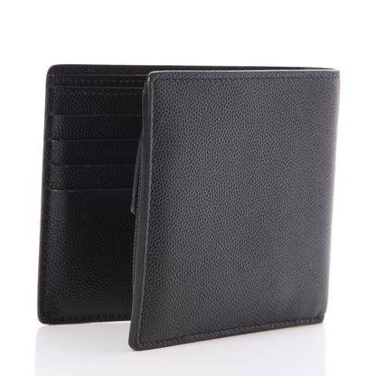 Saint Laurent Grain De Poudre Studded Bi-Fold Wallet Black 3 of 7