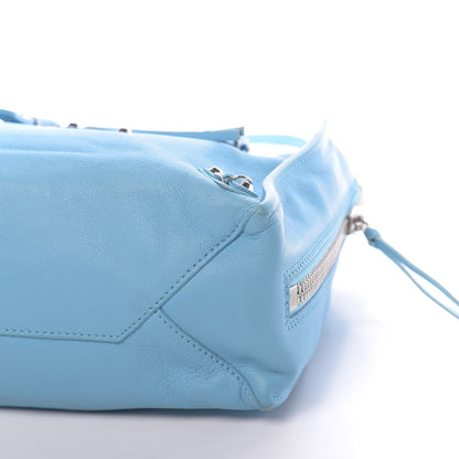 Balenciaga Supple Calfskin Papier Mini A4 Zip Around Tote Bleu Azur Clair 7 of 11