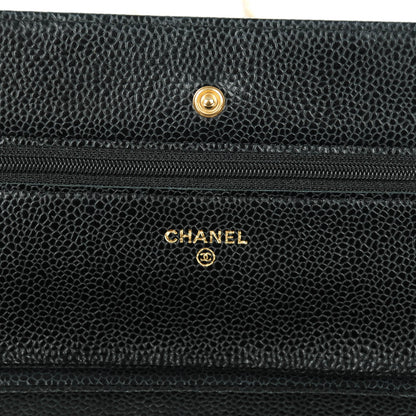 Chanel Caviar Quilted Wallet On Chain WOC Black 6 of 8