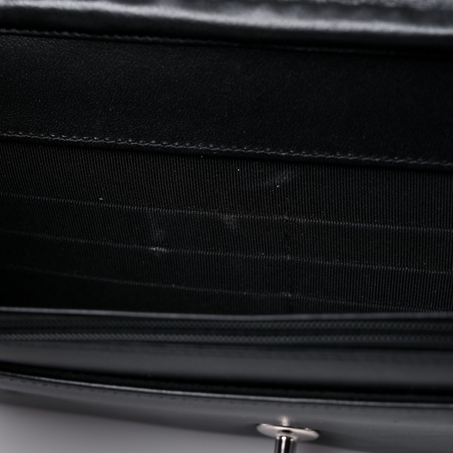 Lambskin Crystal Quilted Wallet On Chain WOC Black