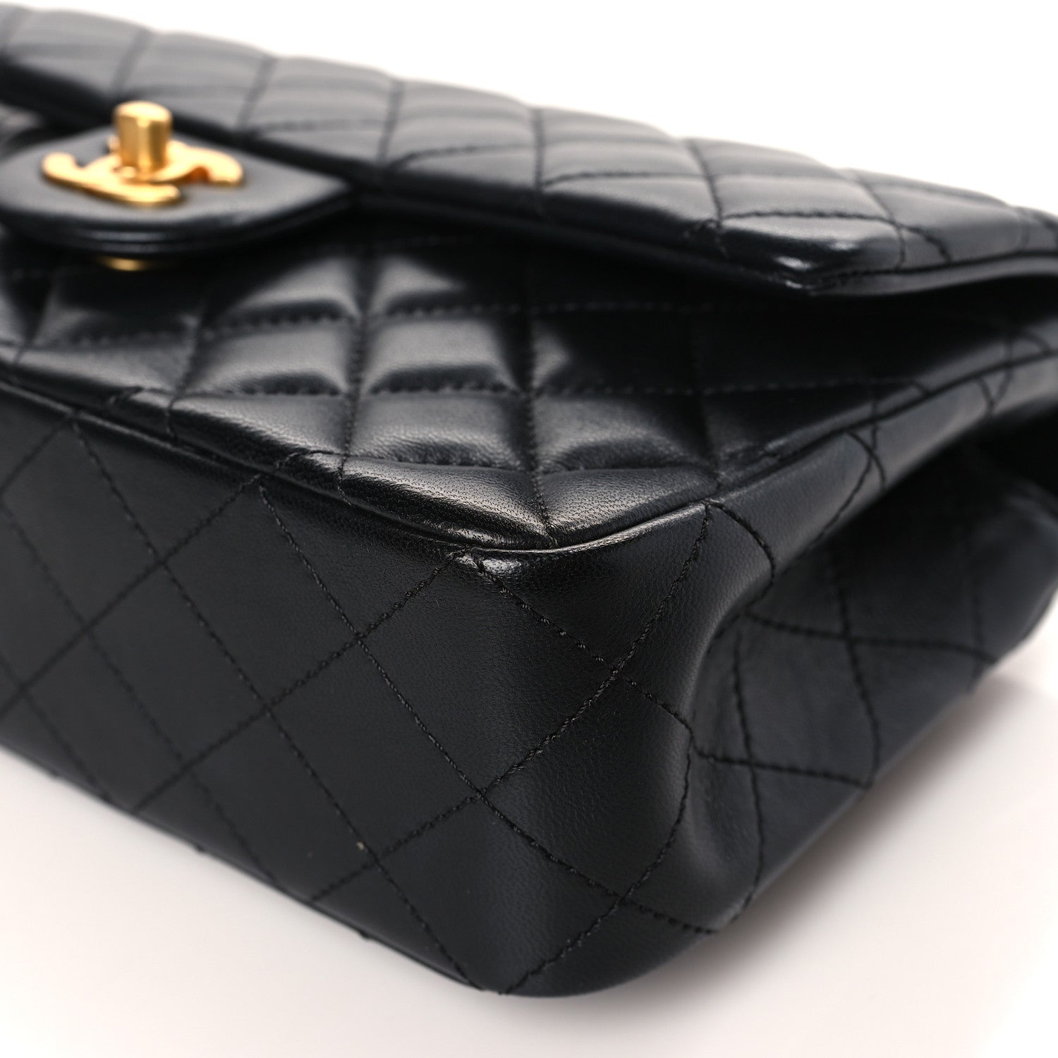 Chanel Lambskin Quilted Small Sweet Camellia Flap Black 9 of 9