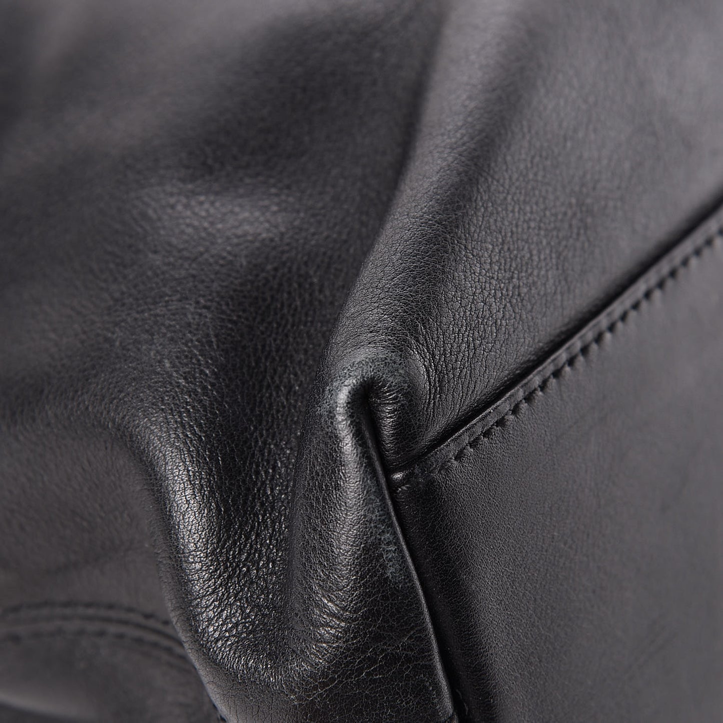 Calfskin Large Flap Tote Black
