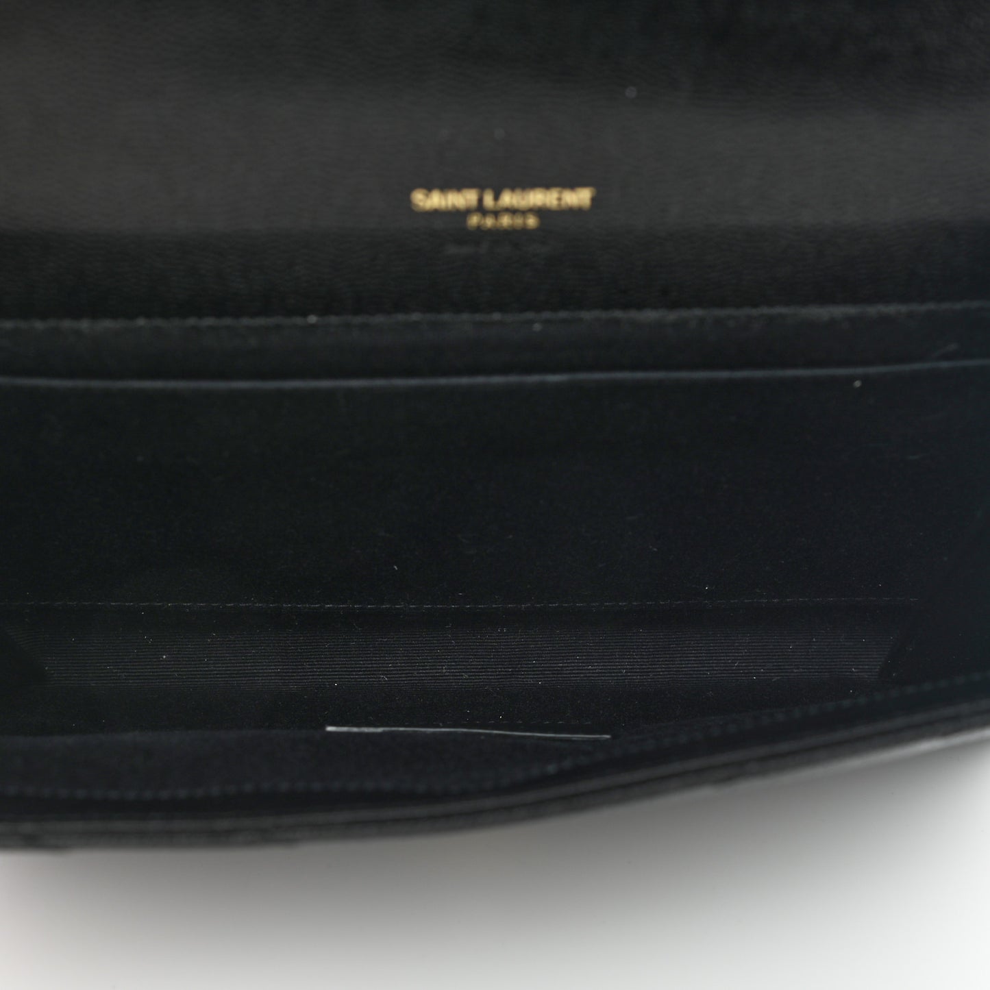 Grain De Poudre Matelasse Chevron Monogram Envelope Clutch Black