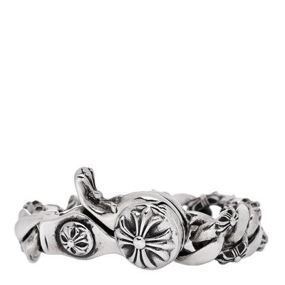Chrome Hearts Sterling Silver Lobster Clasp Cuban Link Bracelet 1 of 3