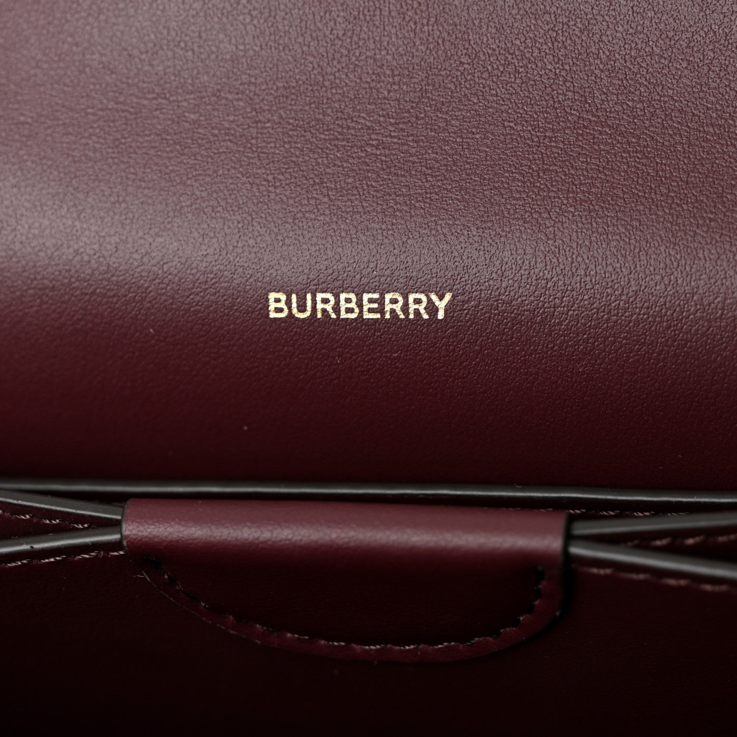 Burberry Calfskin Logo Hazelmere Wallet With Detachable Strap Deep Maroon 6 of 10