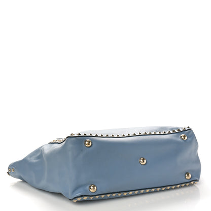 Valentino Garavani Vitello Medium Rockstud Tote London Stone 4 of 10