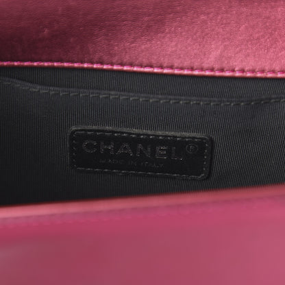 Chanel Metallic Patent Calfskin Quilted Medium Boy Flap Pink 8 of 10
