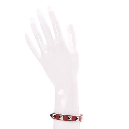 Valentino Garavani Vitello Rockstud Bracelet Red 2 of 7
