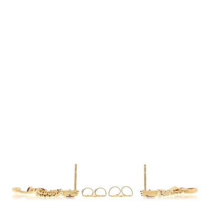 David Yurman 18K Yellow Gold Sapphire Garnet Citrine Tourmaline Confetti 3 Row Tassel Earrings 3 of 4