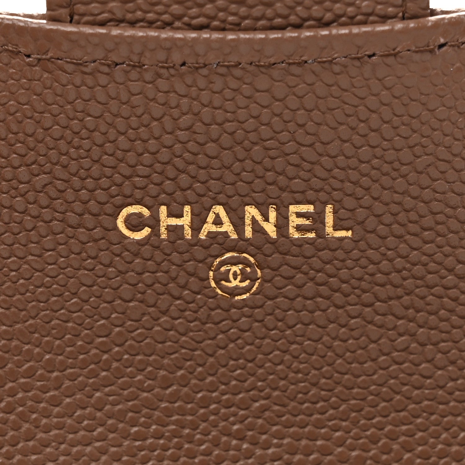 Chanel Caviar Quilted Flap Card Holder Wallet Brown 7 of 9