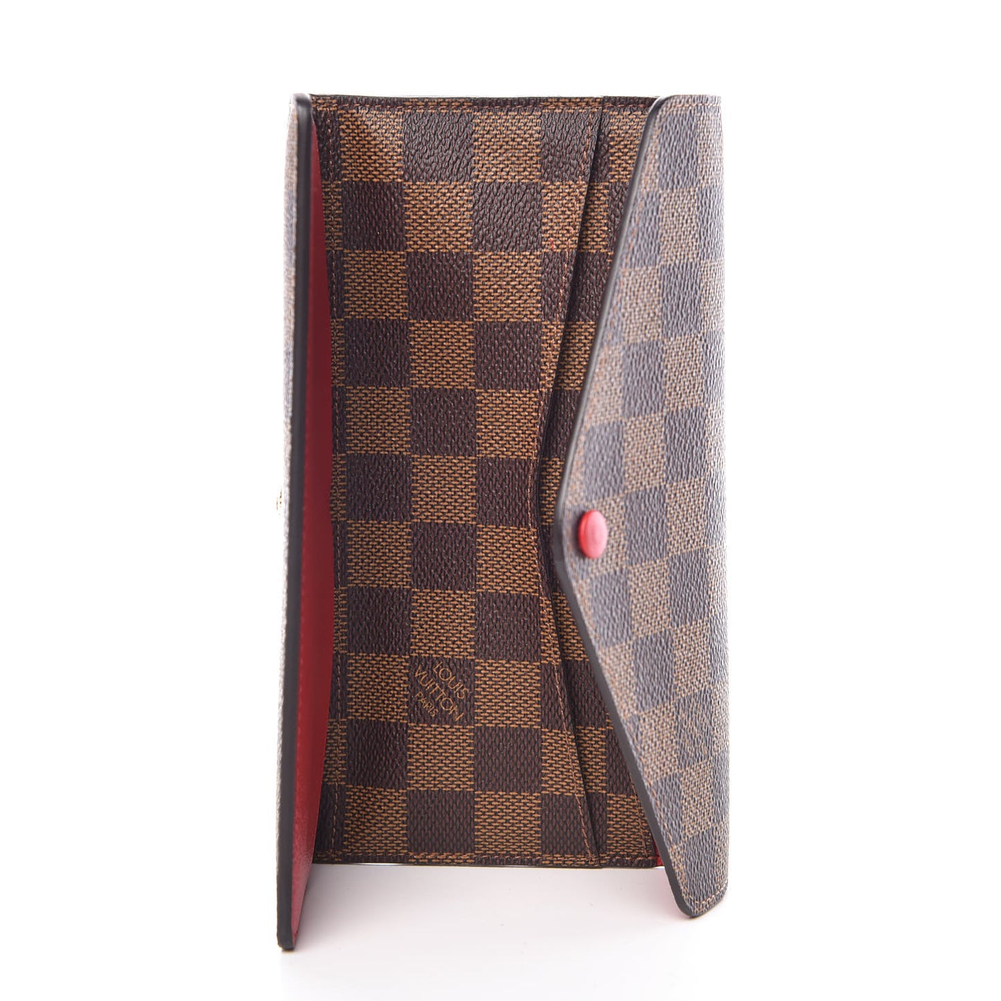 Damier Ebene Josephine Wallet Red