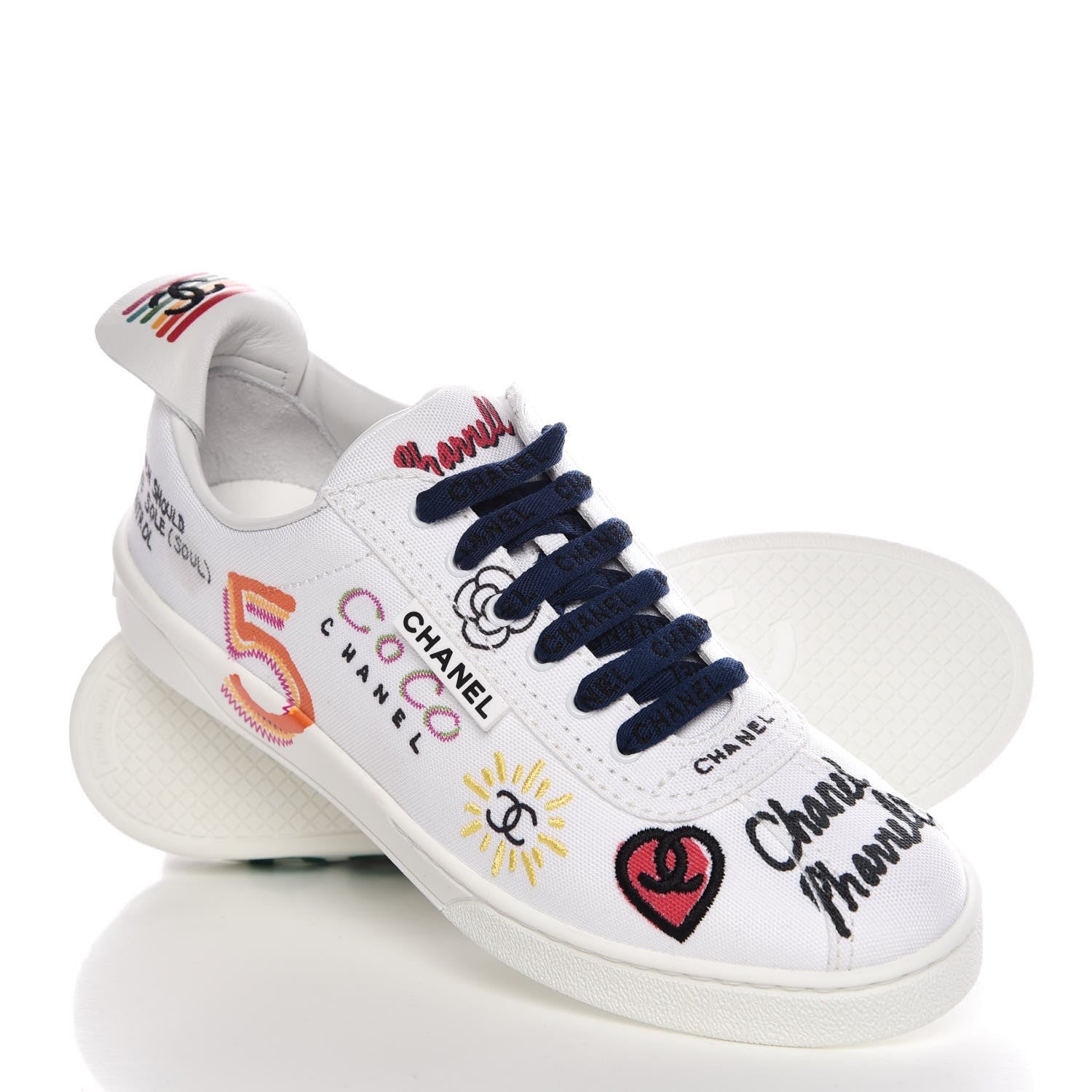 Chanel x Pharrell Williams Canvas Womens Sneakers 38 White 29 of 31