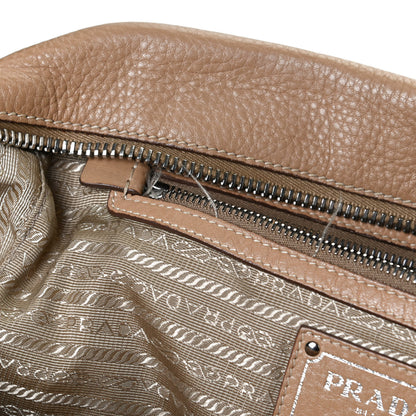 Prada Vitello Daino Embossed Logo Bowler Sughero 14 of 15