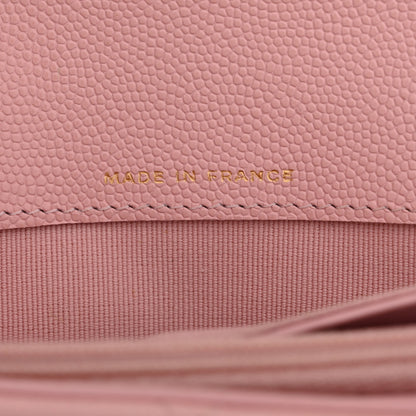 Chanel Caviar Quilted Large Gusset Flap Wallet Light Pink 7 of 11