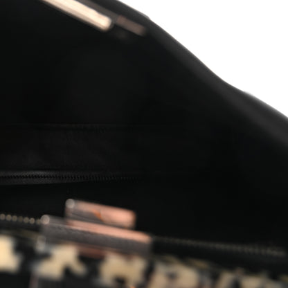 Fendi Vitello Dolce Shiny Nappa Plexglass Granite Medium Peekaboo Iconic Satchel Black 5 of 10