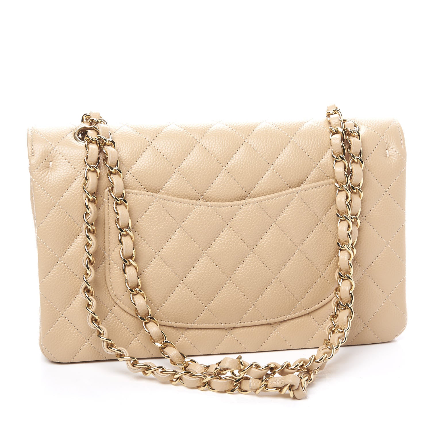 Chanel Caviar Quilted Medium Double Flap Beige Clair 2 of 10