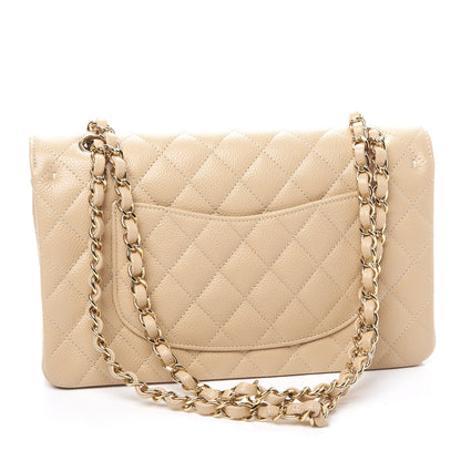 Chanel Caviar Quilted Medium Double Flap Beige Clair 2 of 10