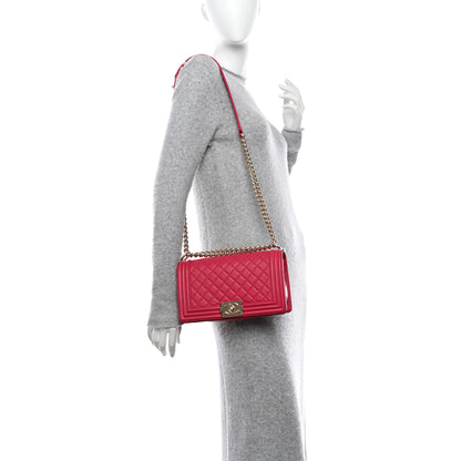 Chanel Caviar Quilted Medium Boy Flap Fuchsia 2 of 14
