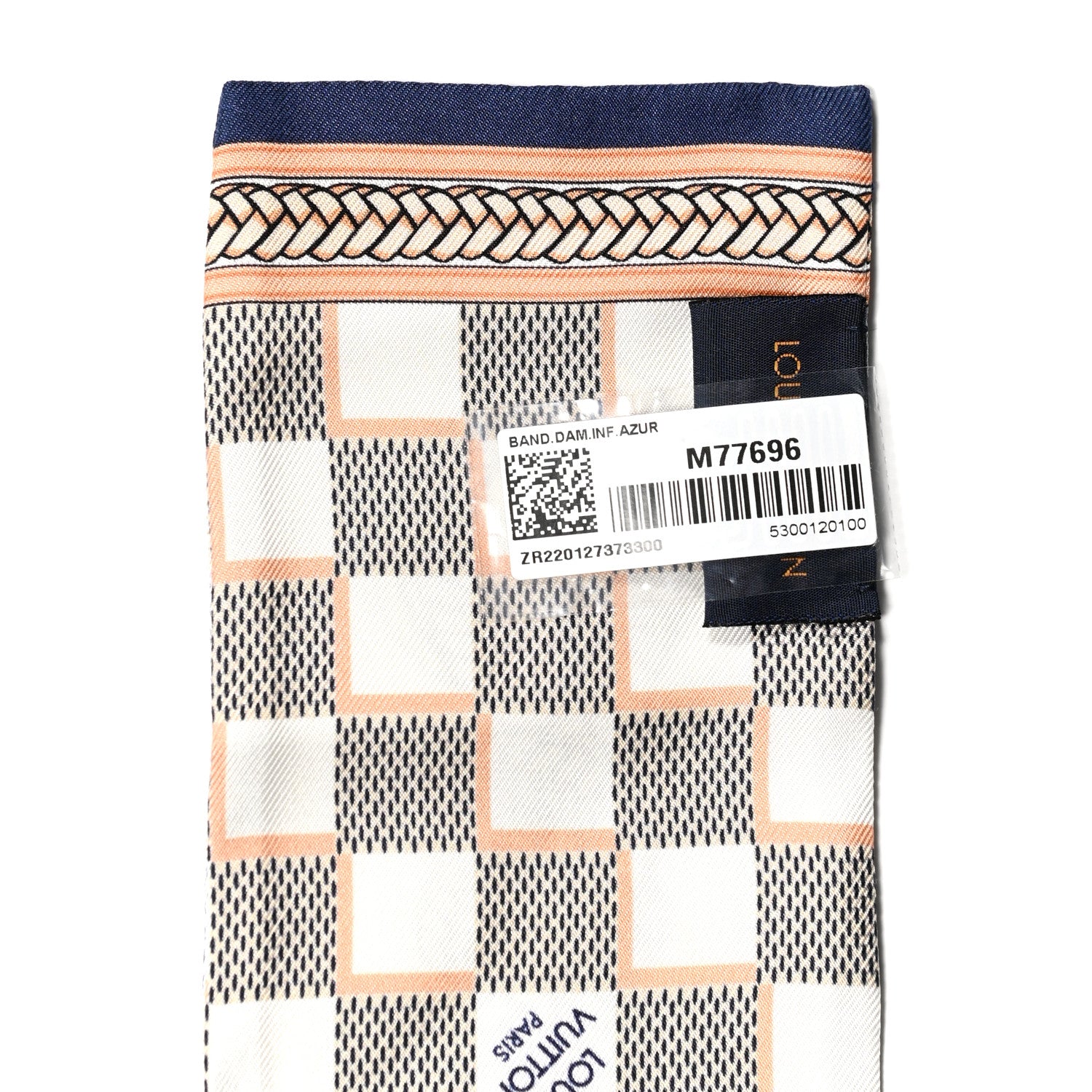 Louis Vuitton Silk Damier Azur Infinity Bandeau Azure Blue 3 of 3