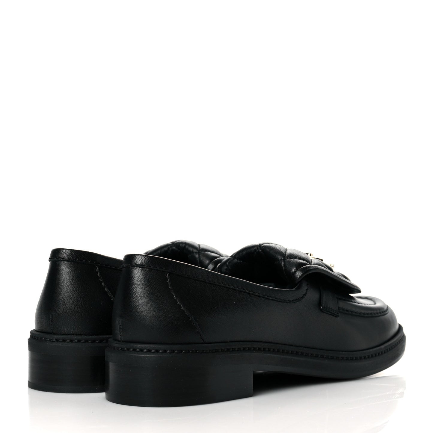 Lambskin Quilted CC Turnlock Loafers 39 Black