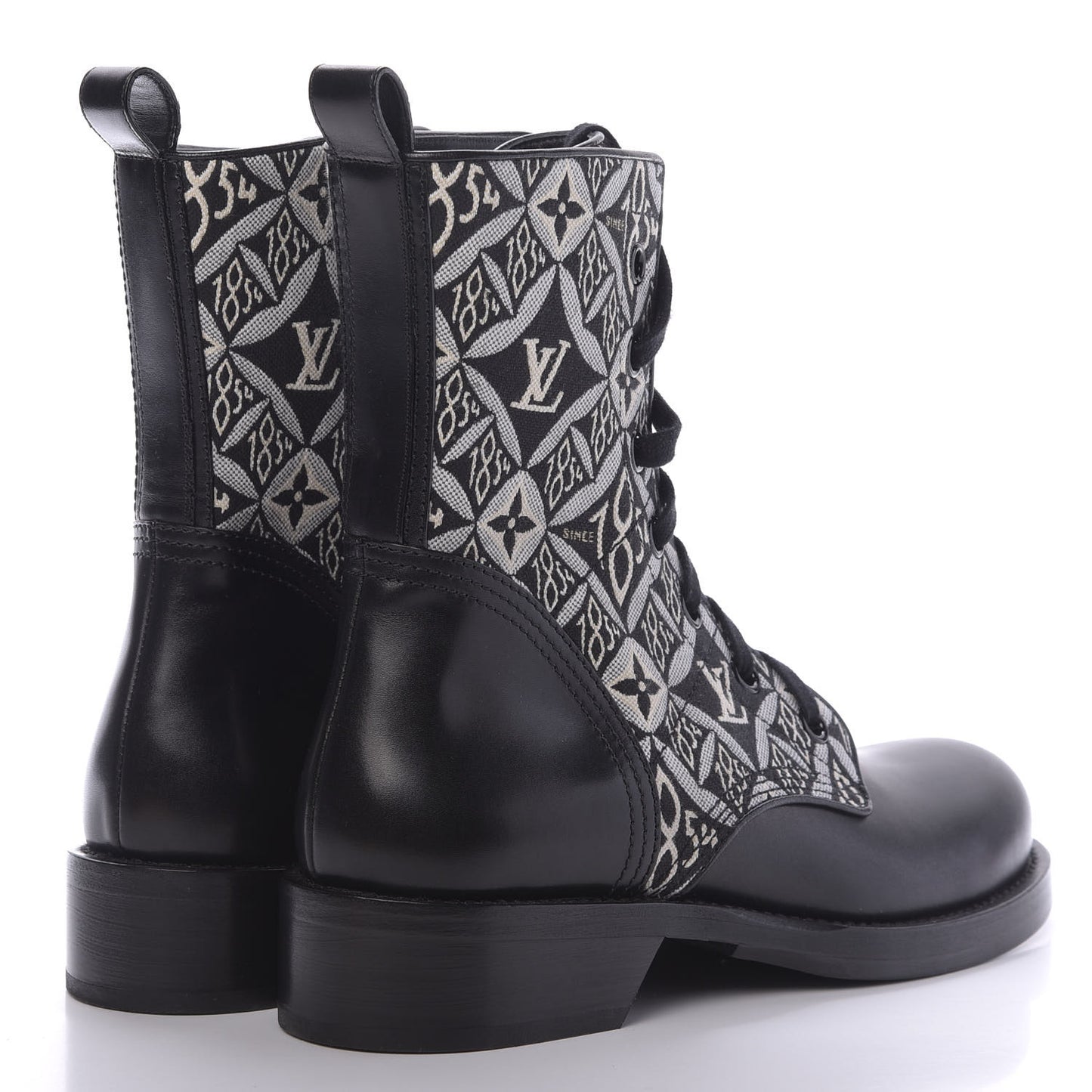 Jacquard Calfskin Since 1854 Metropolis Flat Ranger Boot 38.5 Gray