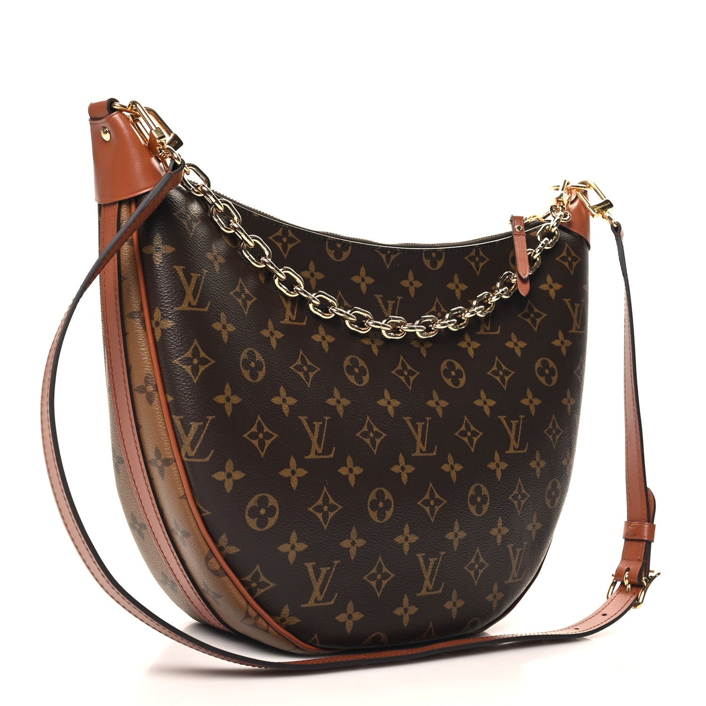 Reverse Monogram Loop Hobo