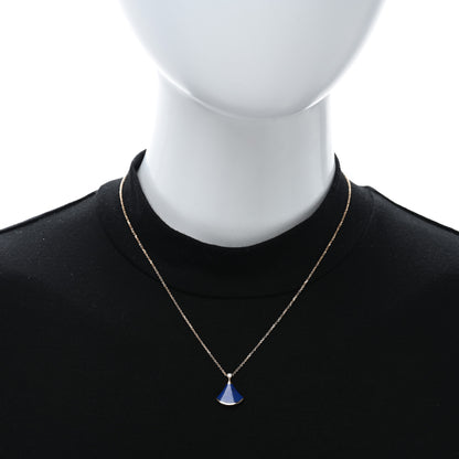Bulgari 18K Rose Gold Diamond Lapis Lazuli Divas' Dream Pendant Necklace 4 of 13