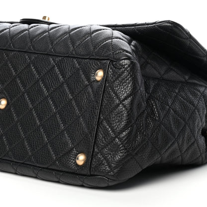 Chanel Calfskin Quilted XXL Travel Flap Bag Black 6 of 9