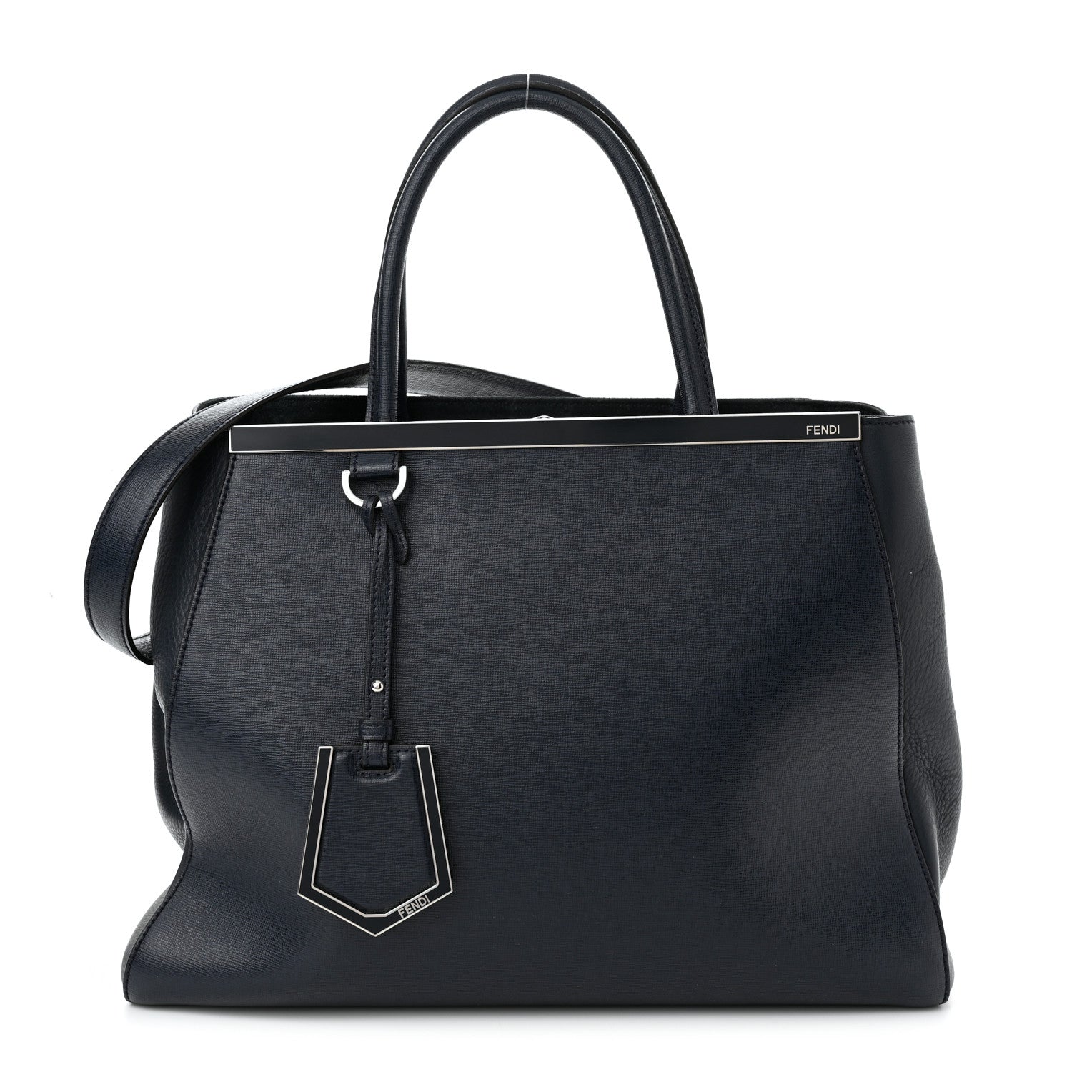 Fendi Vitello Elite Regular 2Jours Tote Lavagna 1 of 10