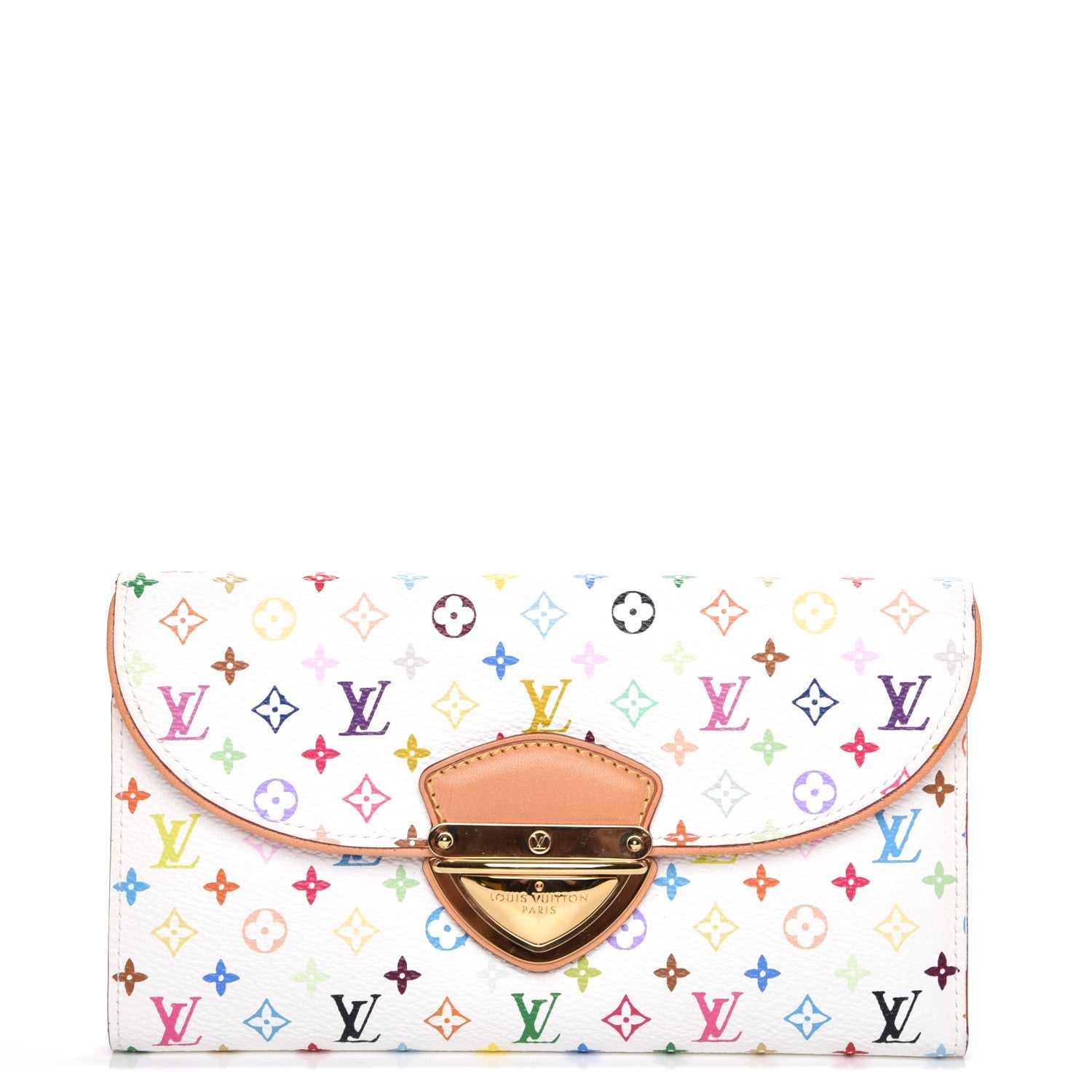 Louis Vuitton Monogram Multicolor Eugenie Wallet White Litchi 1 of 7