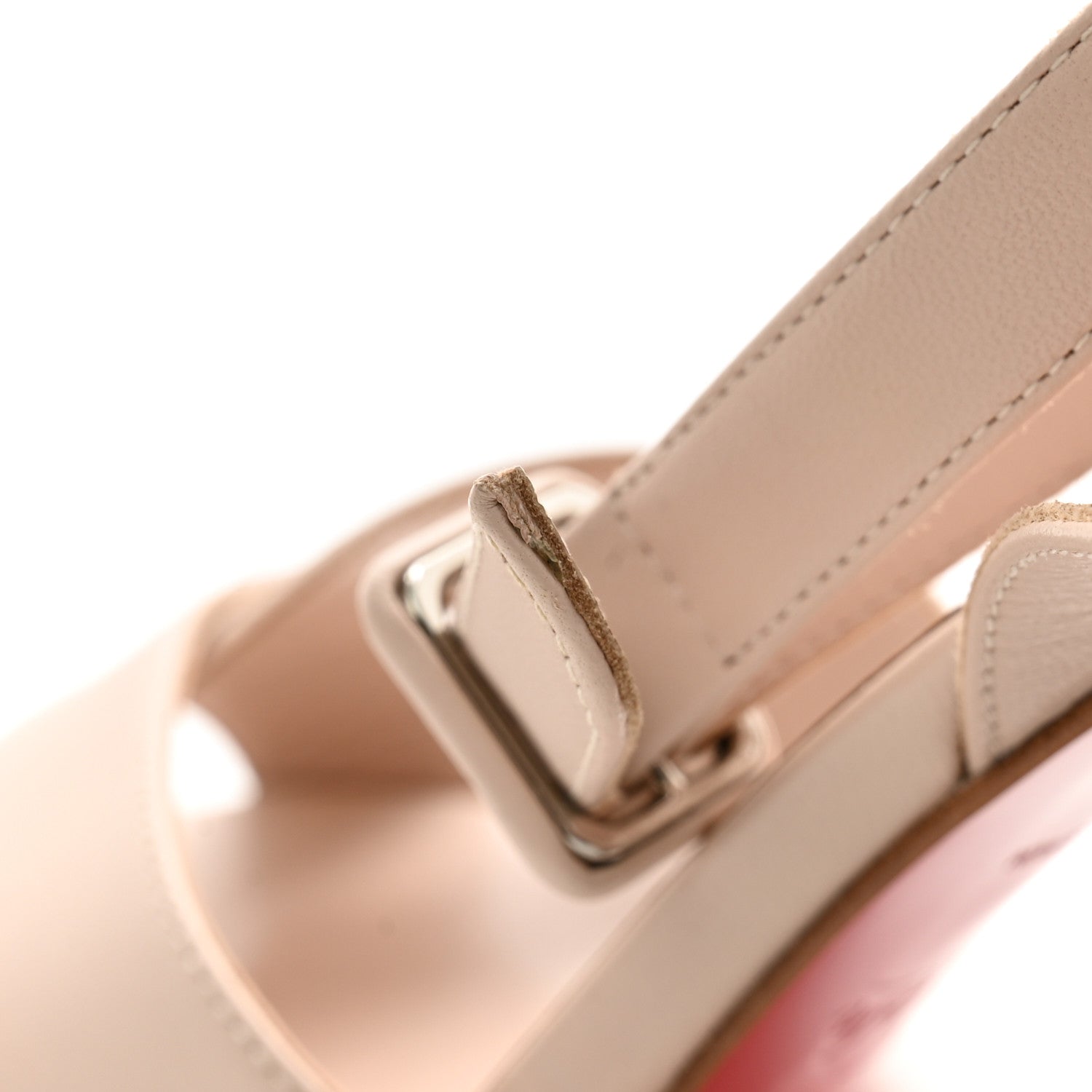 Christian Louboutin Goatskin Super Mariza 85 Espadrille Sandals 38 Leche Natural 10 of 10