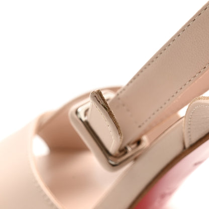 Christian Louboutin Goatskin Super Mariza 85 Espadrille Sandals 38 Leche Natural 10 of 10