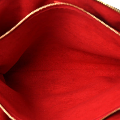 Louis Vuitton Patent Embossed Monogram Lambskin Coussin MM Black Red 5 of 7