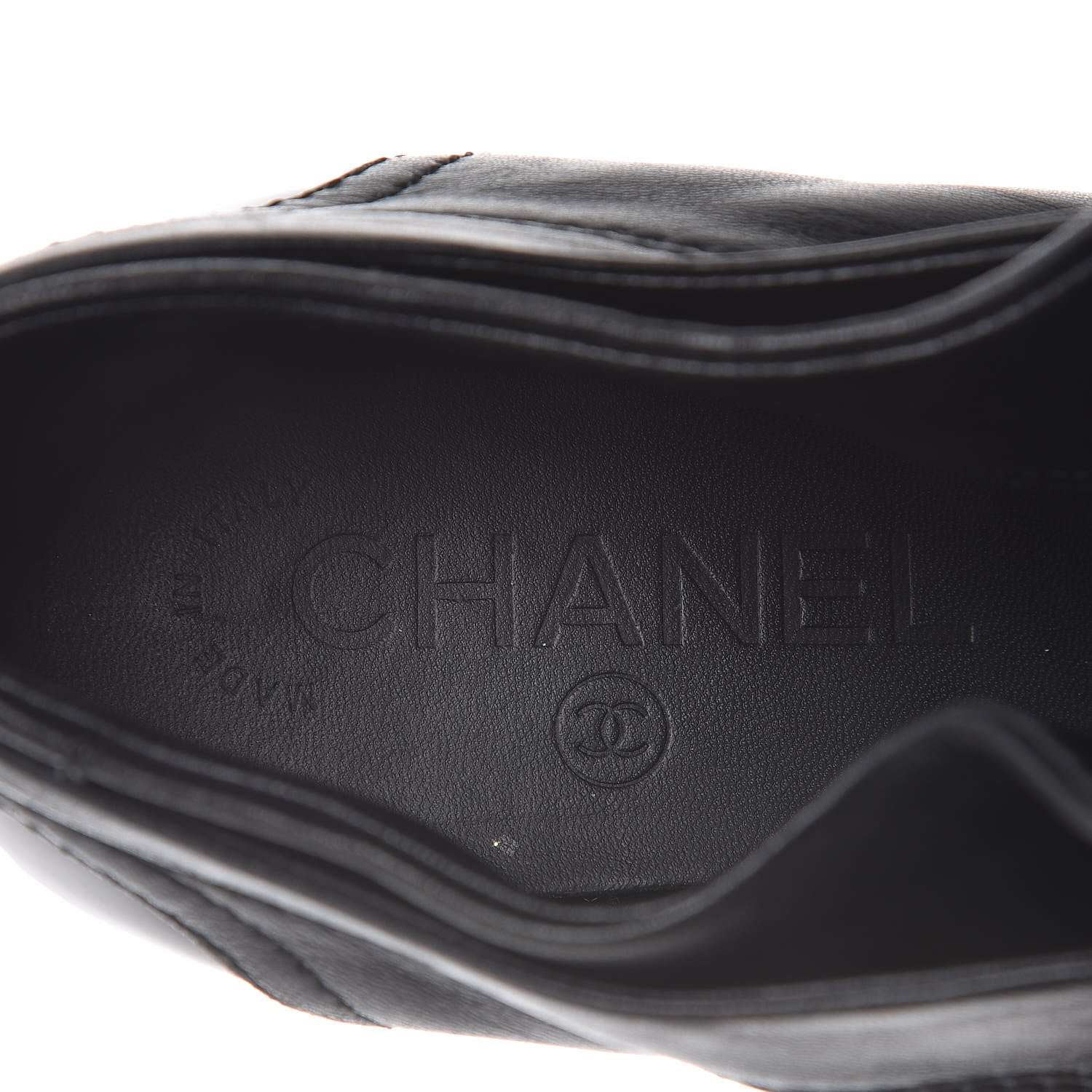Chanel Lambskin Patent Cap Toe CC Sneakers 35 Black 7 of 11