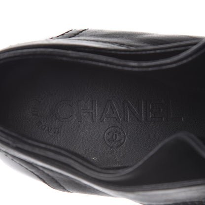 Chanel Lambskin Patent Cap Toe CC Sneakers 35 Black 7 of 11