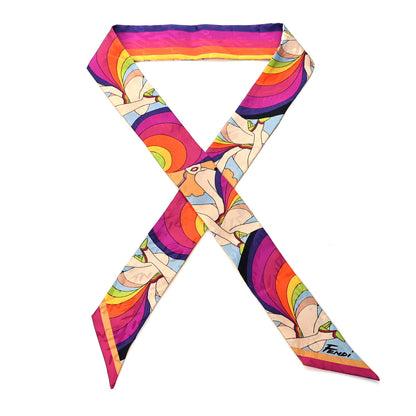 Fendi Silk Rainbow Girl Wrappy Blue 1 of 3