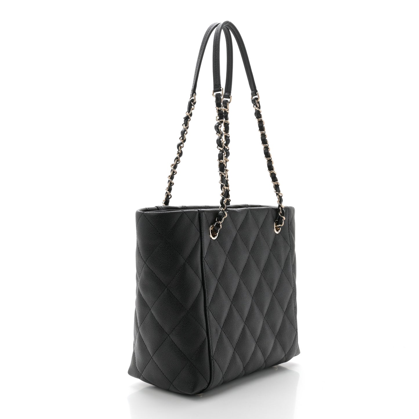 Caviar Quilted Small Shopping Black