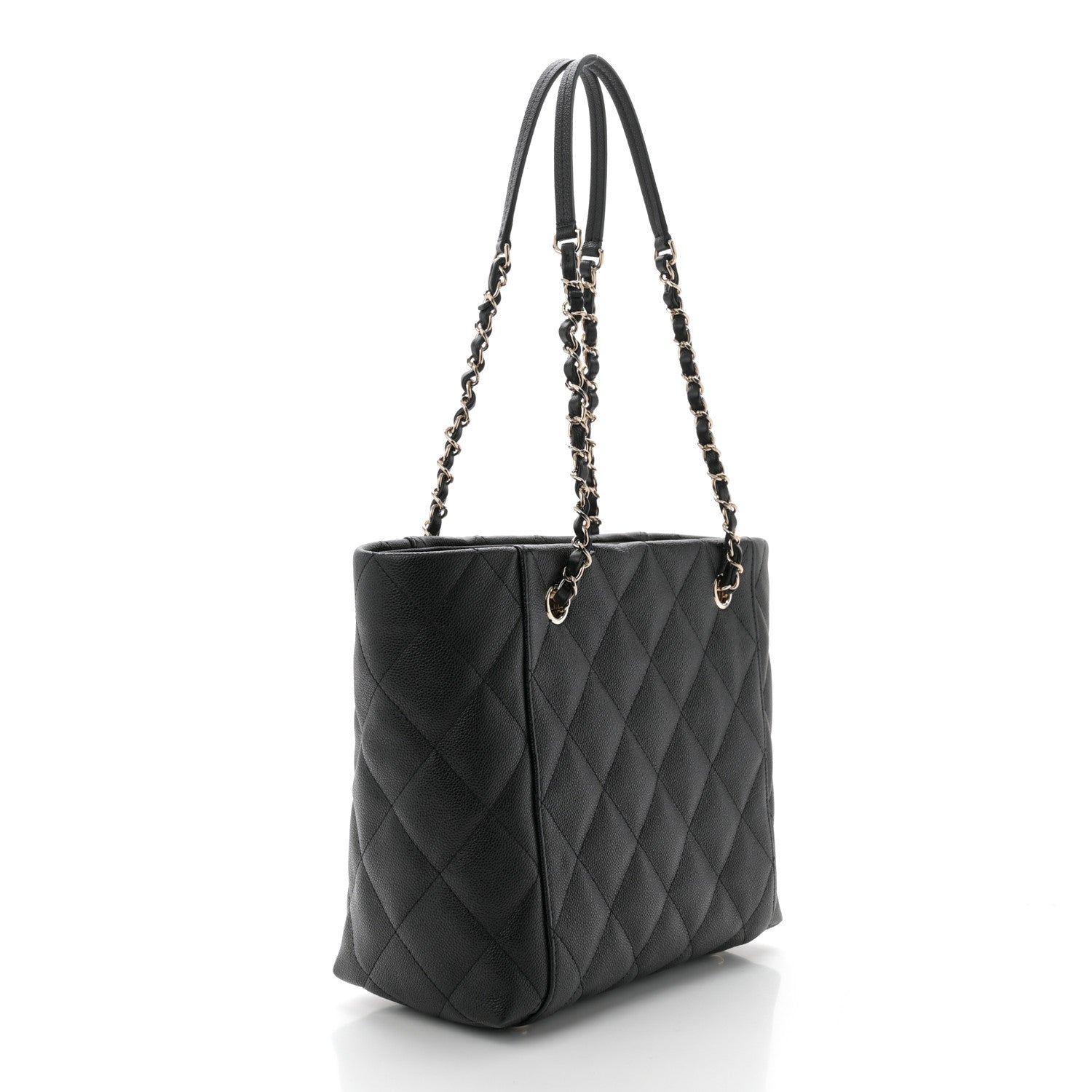 Chanel Caviar Quilted Small Shopping Black 4 of 12