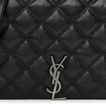 Saint Laurent Lambskin Quilted Mini Becky Chain Bag Black 8 of 11