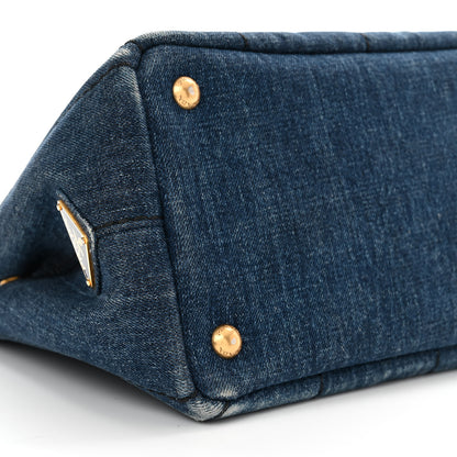 Prada Denim Canapa Small Logo Tote Avio 8 of 18