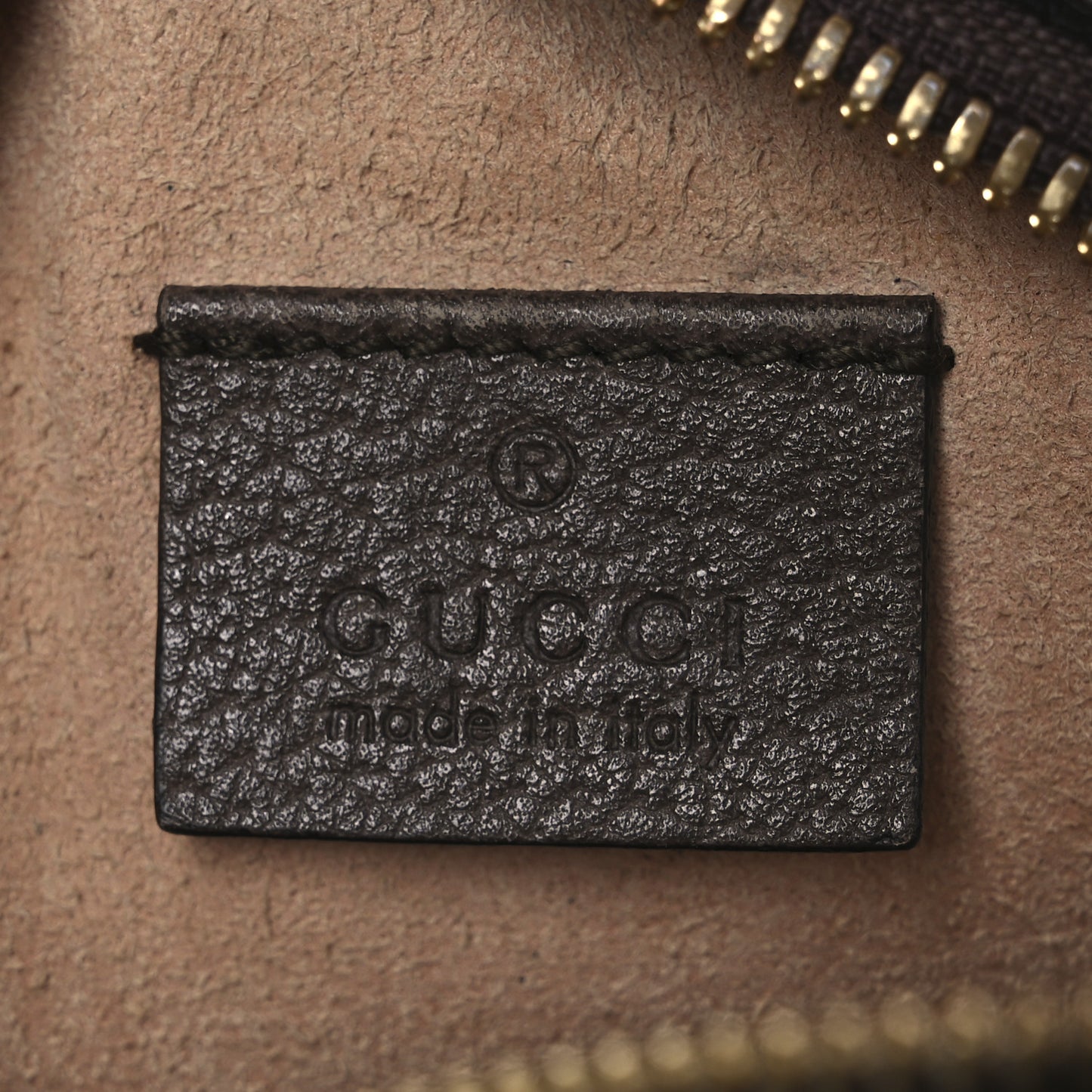 GG Supreme Monogram Web Mini Ophidia Round Shoulder Bag Brown