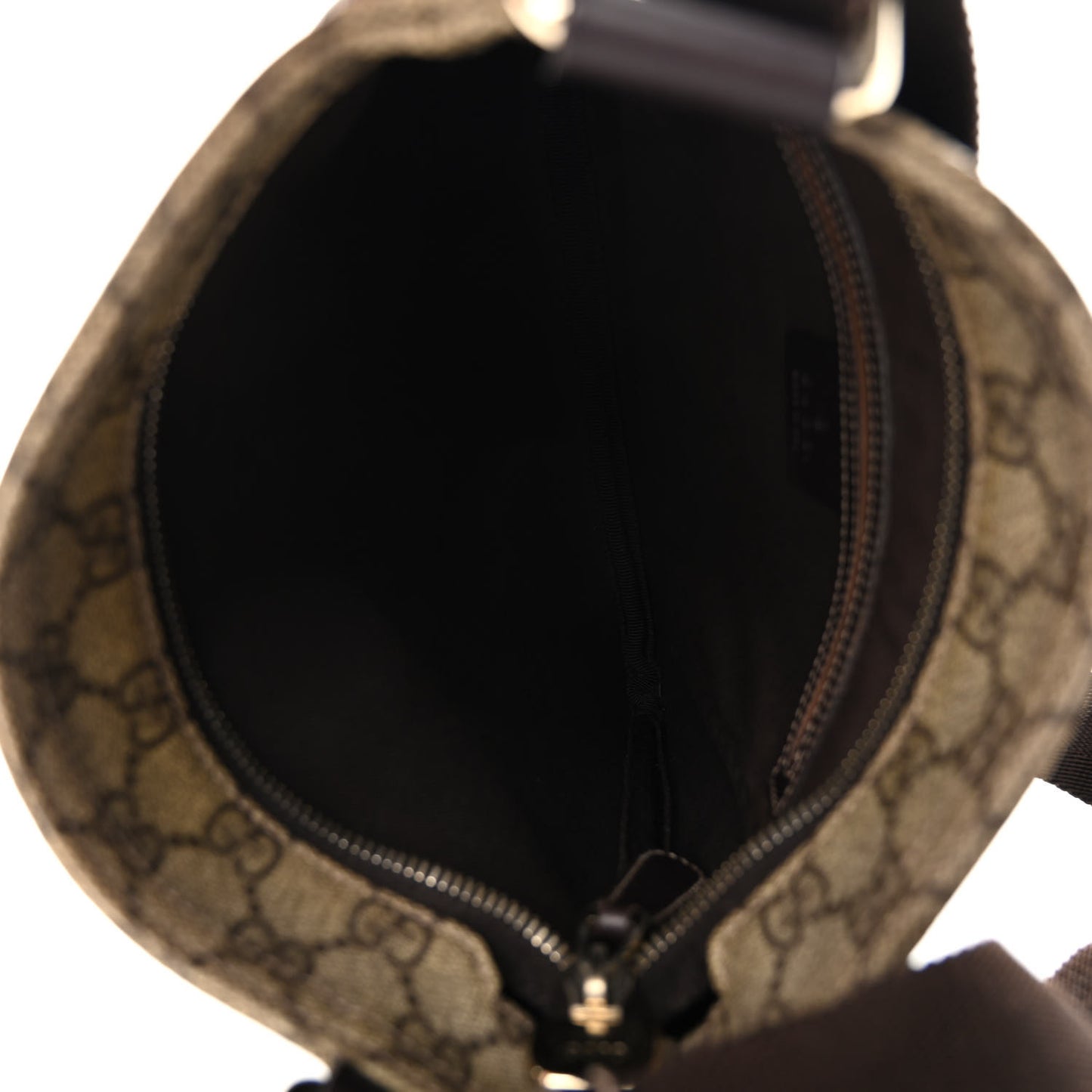 GG Supreme Monogram Small Flat Messenger Bag Dark Brown