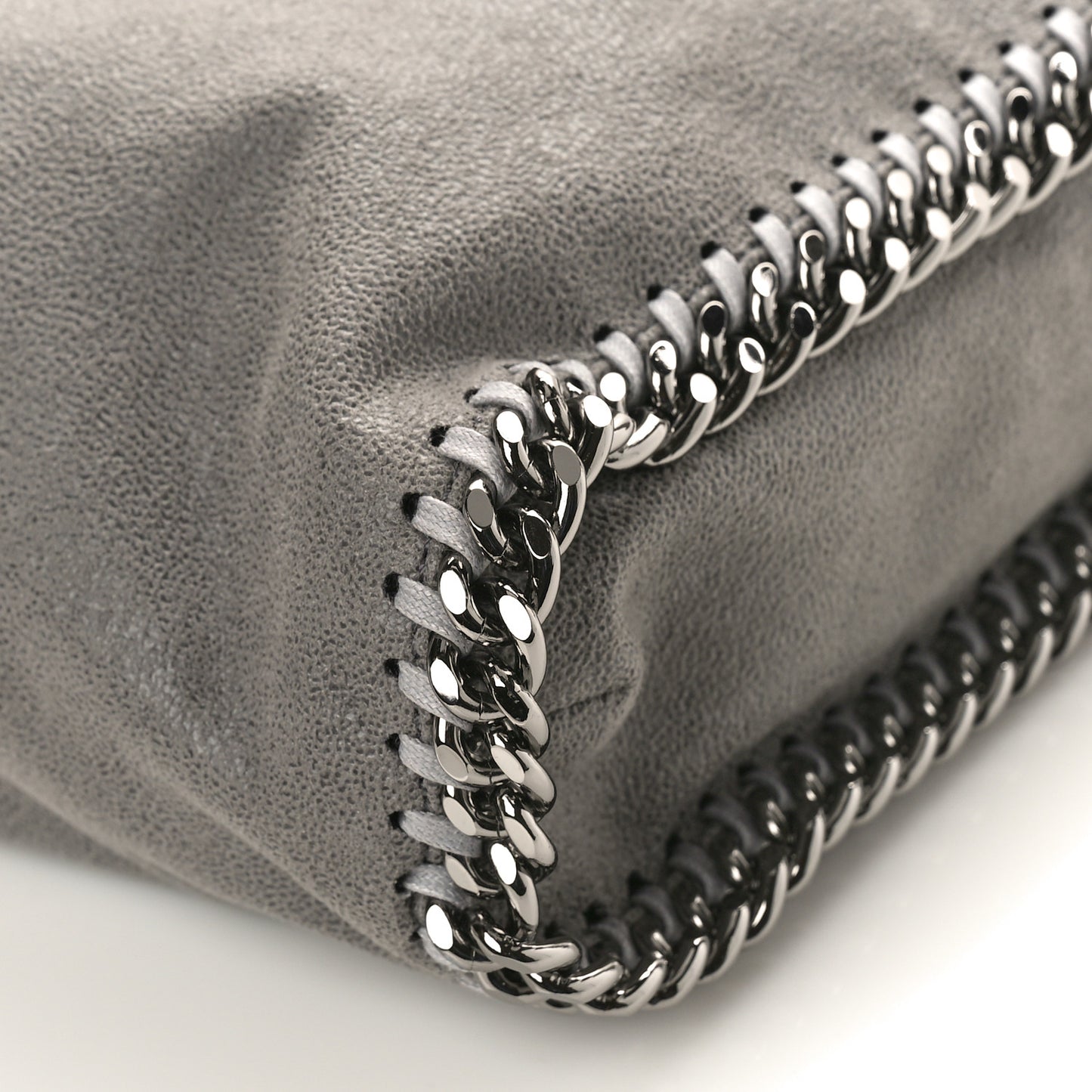 Shaggy Deer Falabella Fold Over Tote Grey