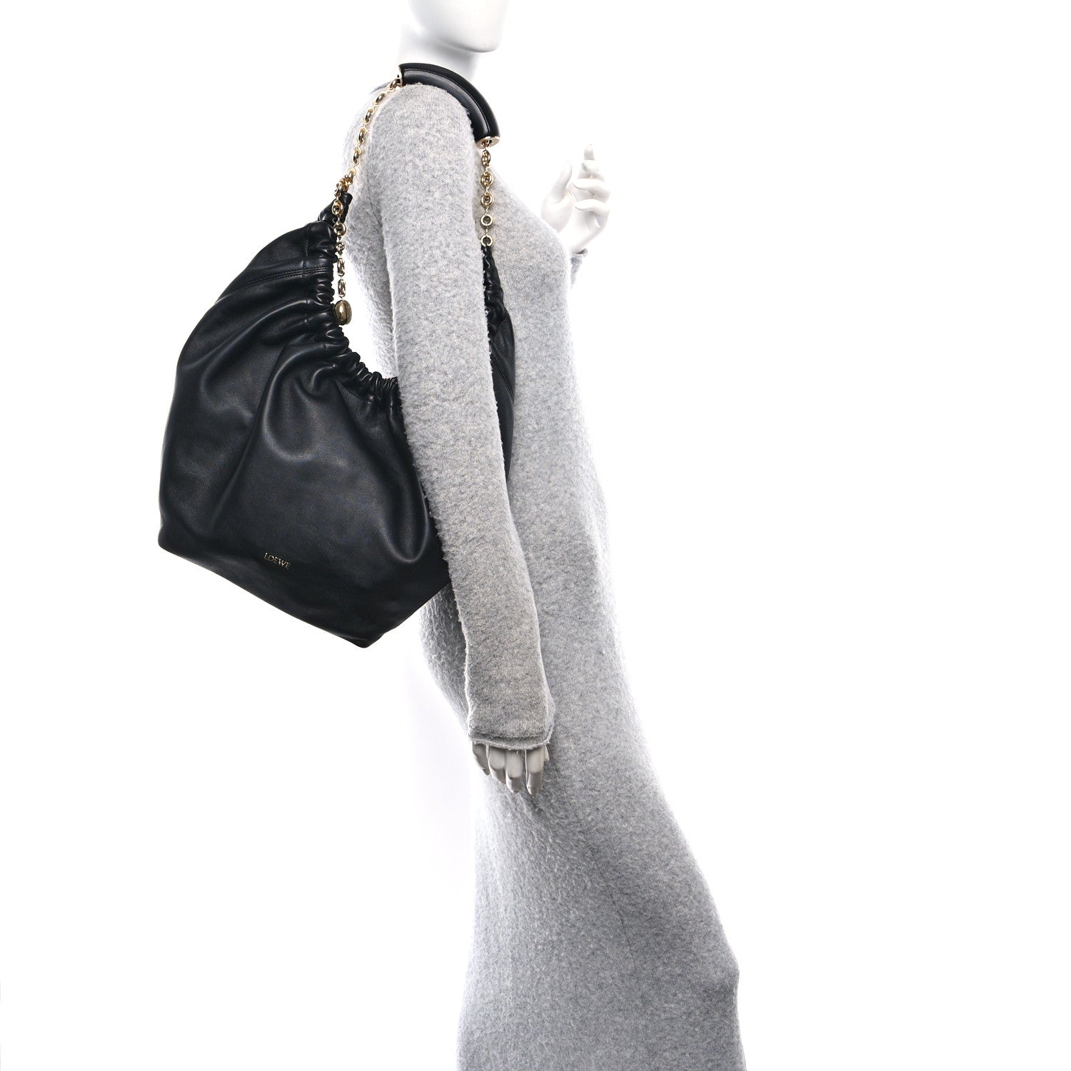 Loewe Buttery Nappa Lambskin Medium Squeeze Bag Black 2 of 9