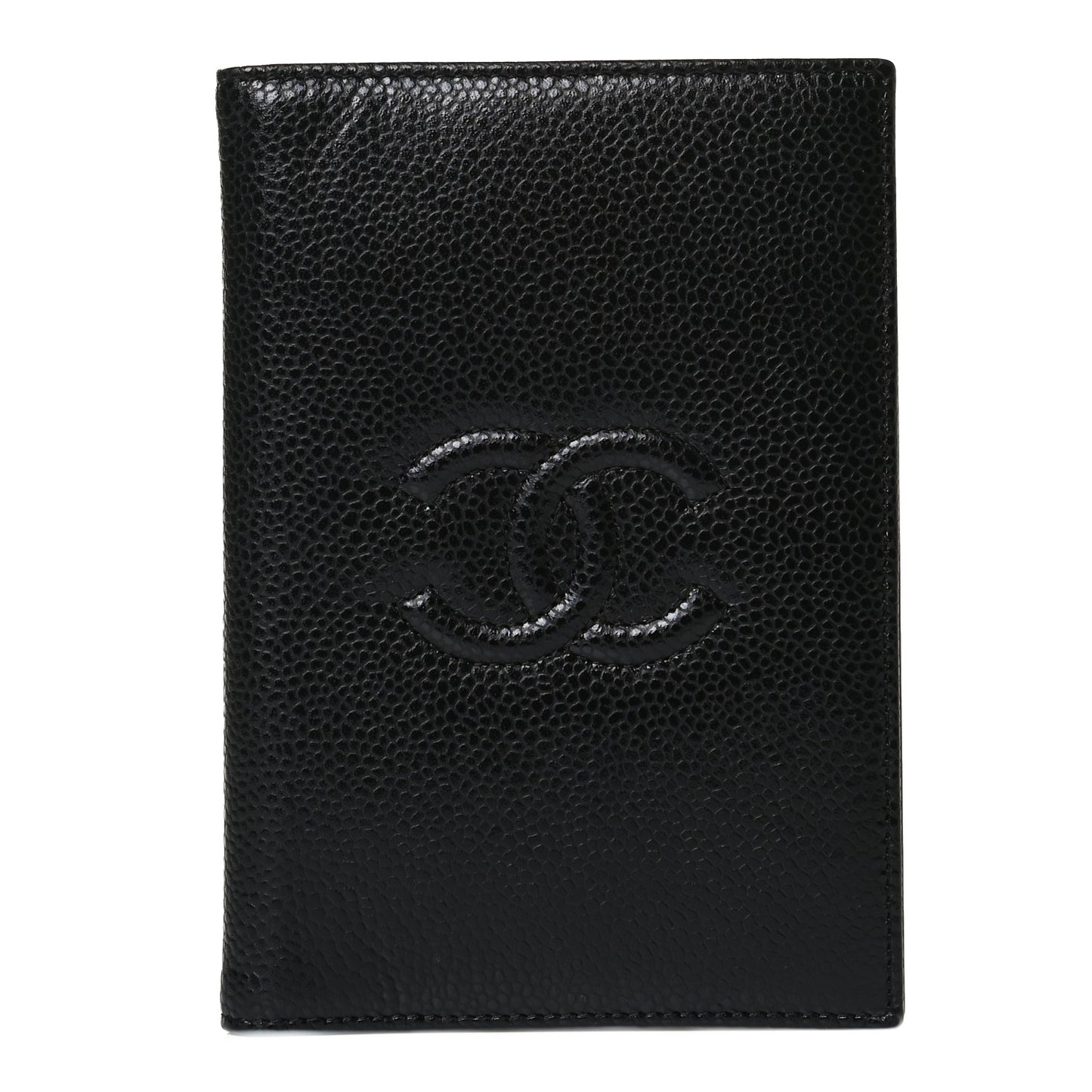 Caviar Timeless Passport Holder Black